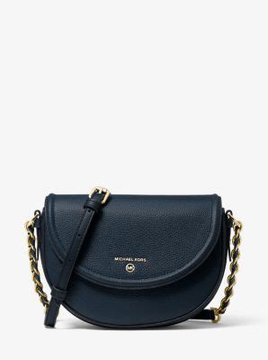 michael kors half dome tas blauw|Jet Set Medium Logo and Leather Half Dome Crossbody.